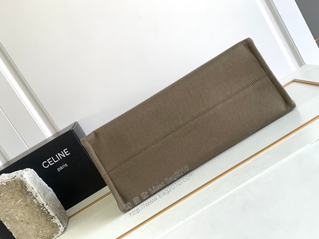 Celine專櫃Tote Cacbs2022秋冬最新系列購物包 196762 賽琳方形深褐色大號徽標logo字母托特手提包 sldj2374